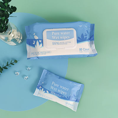 Household Alcohol Free 80pcs Baby Wet Wipes For Sensitive Skin