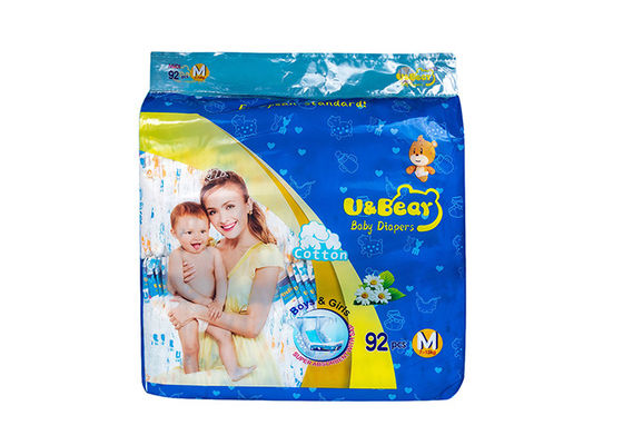 Wet Indicator 480ml Newborn Baby Diapers Absorbent Layer Soft Non Woven