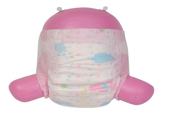 Green White ADL Soft Baby Diaper 3M Side Tape Non Woven Fabric
