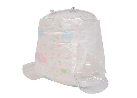 Green White ADL Soft Baby Diaper 3M Side Tape Non Woven Fabric