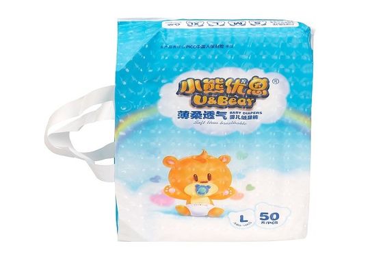 OEM Elastic Waistband Super Absorbent Baby Diapers S Shape Magic Tape
