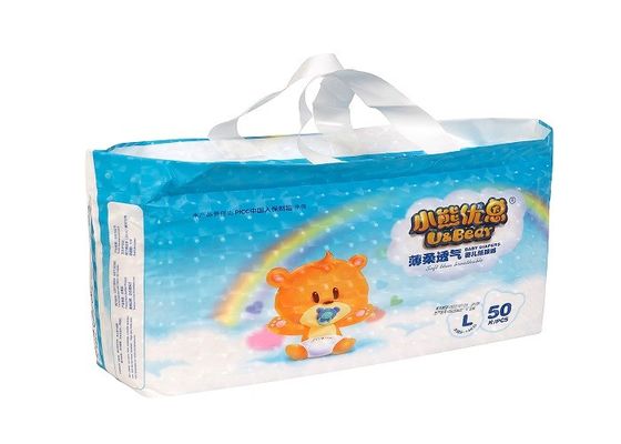 OEM Elastic Waistband Super Absorbent Baby Diapers S Shape Magic Tape