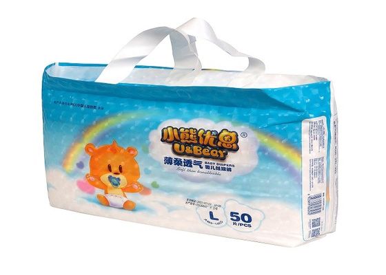 Customized Printed 3D Leak Protection Diapers 32lbs Elastic Stretchable Waistband