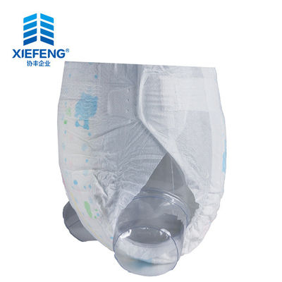 Fluff Fiber Disposable Baby Nappies 3D Leak Prevention Wetness Indicator Diapers