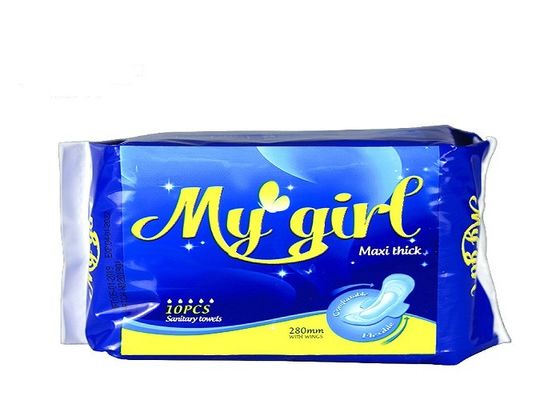 Disposable Breathable Cotton Sanitary Napkin 280mm Sanitary Pads Organic