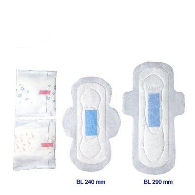 SAP Fluff Pulp Chemical Free Sanitary Pads Blue ADL Pure Cotton