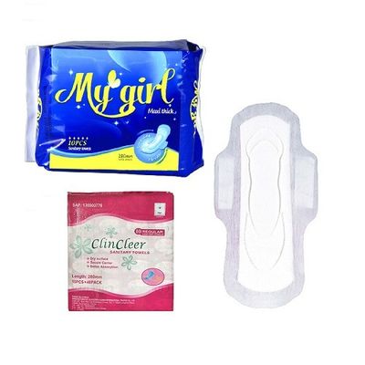 Breathable Backsheet Organic Cotton Sanitary Pads Double Wings