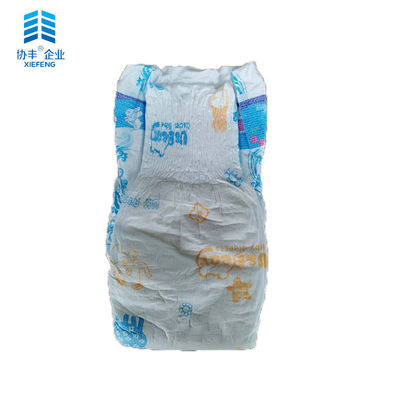 PE Film Breathable Disposable Diapers White ADL 3 Lines Wetness Indicators