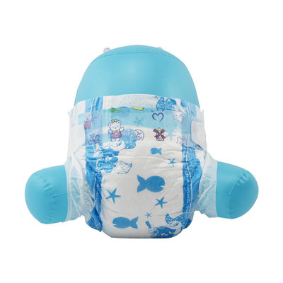 Ultra Thin 3D prevention leakage Disposable Baby Diapers with Green Blue ADL