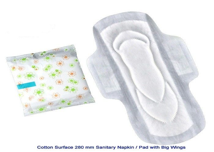 2mm Thick Soft Cotton Sanitary Napkin Anion Chip Core 8 Layers